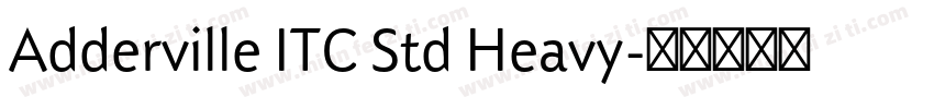 Adderville ITC Std Heavy字体转换